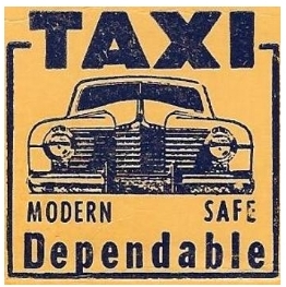 An illustrated business and cultural history of matchbook cover advertising for taxi service
